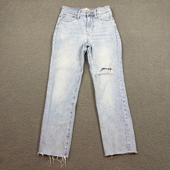 Madewell Denim - Madewell Jeans Womens 25 Light Blue The Perfect Vintage Crop Distressed 8589